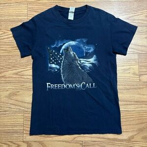 Vintage Freedom Wolf Shirt Small
